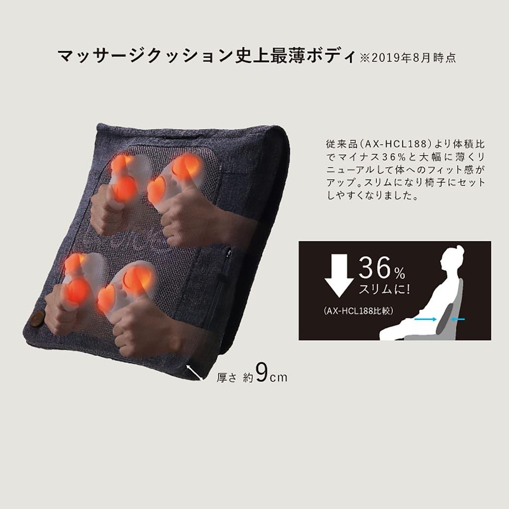 Atex Lourdes Double Massage Cushion, Pro, Black, AX-HCL338bk