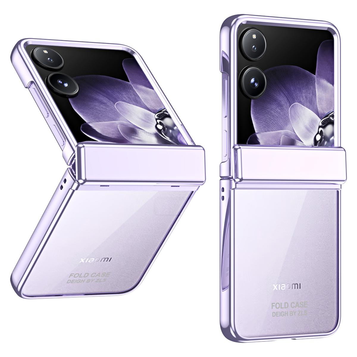 

Для Xiaomi Mix Flip 5G Чехол Гальваническое покрытие ПК Чехол для складного телефона Purple