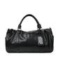 Noise Cracked Leather Boston Travel Bag - Black