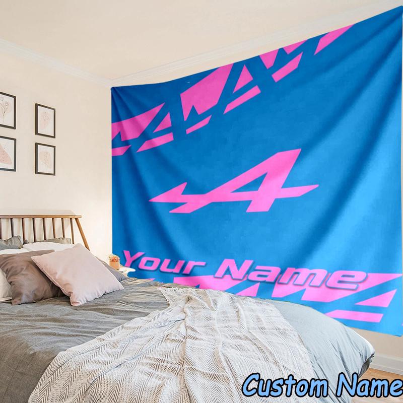Custom Name Al-pine Tapestry Accessories for Bedroom,Livingroom, dormitory Room Wall Hanging Decor, Fan Birthday Gifts