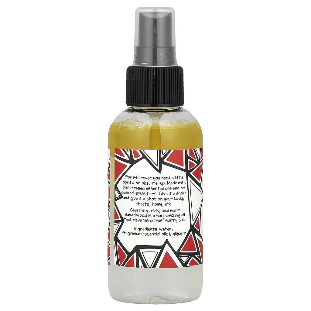 Zoom Mist, Room & Body Aromatherapy Mist, Sandalwood-Citrus, 4 Fl Oz