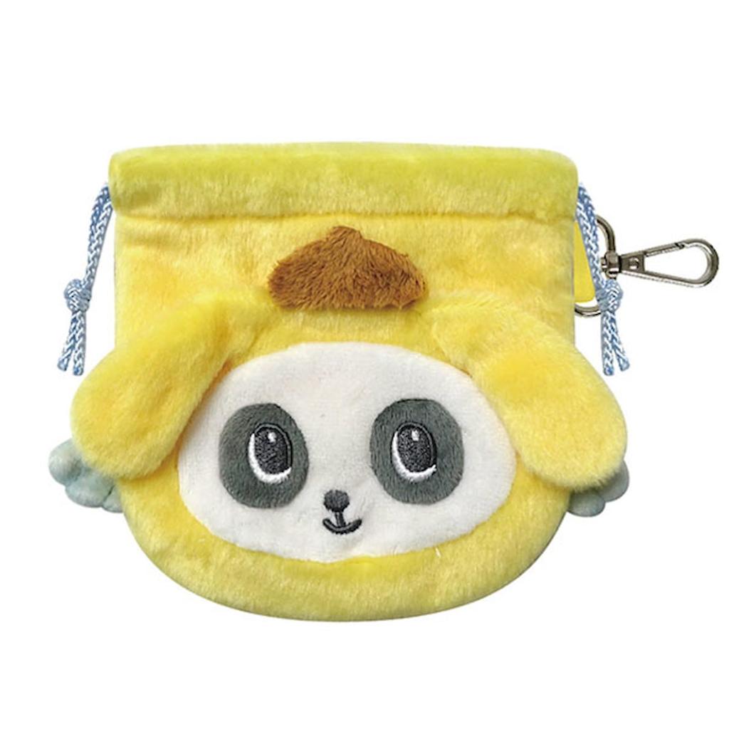 K Company Panshell X Sanrio Characters Fluffy Drawstring Bag Pompompurin PSA-FK-PN