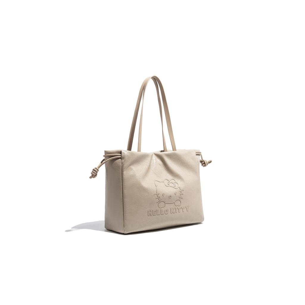 Ny Sanrio Hello Kitty PU Tote Bag, Shoppingveske, Skulderveske Dame Khaki/Svart/Mørk Kaffe SHHF41448