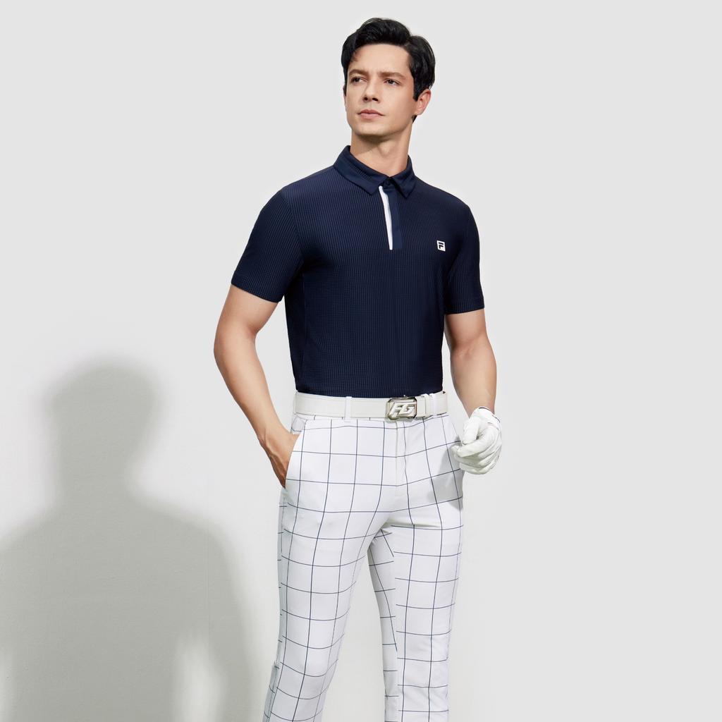 Fila Golf Series Fashion Polo Shirt Men Tops Tidal-Blue A11M425129FDB