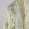Light Green Checkered Watercolor Bamboo Leaf Fabric Chinese-style Printed Dyed Shirt Skirt Designer Fabrics for Sew Material