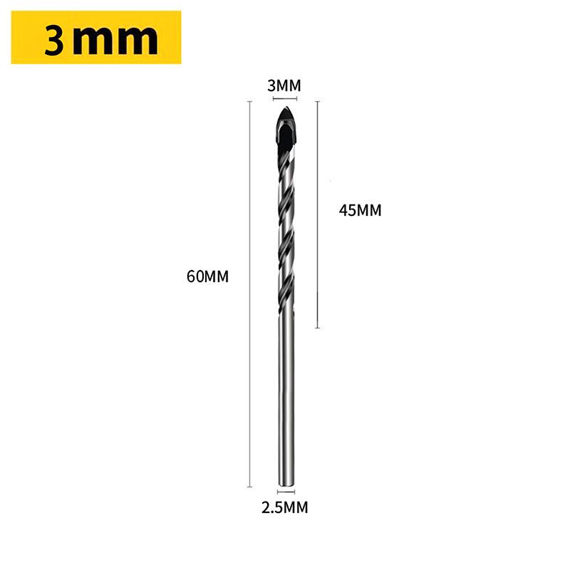 

Набор бетонных сверл 3мм~12мм Подходит для стекла, пластика, дерева, кирпича, Сверла из карбида вольфрама, Сверла крестообразные из твердого сплава