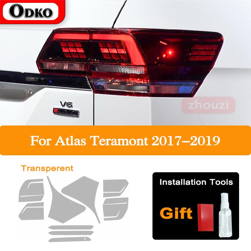 

Для Volkswagen VW Atlas Teramont 2017- Автомобильная фара Тонировка Черная Защитная пленка Задний фонарь Прозрачная TPU наклейка Аксессуар Taillight T