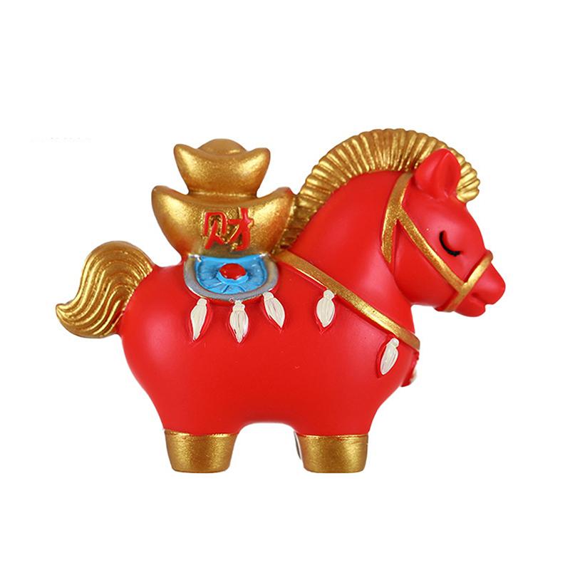 Creative Transfer Zodiac Horse Back Lucky Bag Ingot Can Be Rotated Home Decoration Office Desktop Decoration