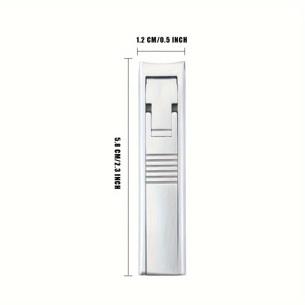 Ultra Thin Nail Clippers Portable Nail Cutters With Cow Leather Cover Superior Texture Stainless Steel Manicure Tool