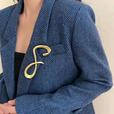 Grote Statement Mode Irreguliere Geluksgetal Broches Voor Vrouwen Persoonlijkheid Sieraden Broche Spelden