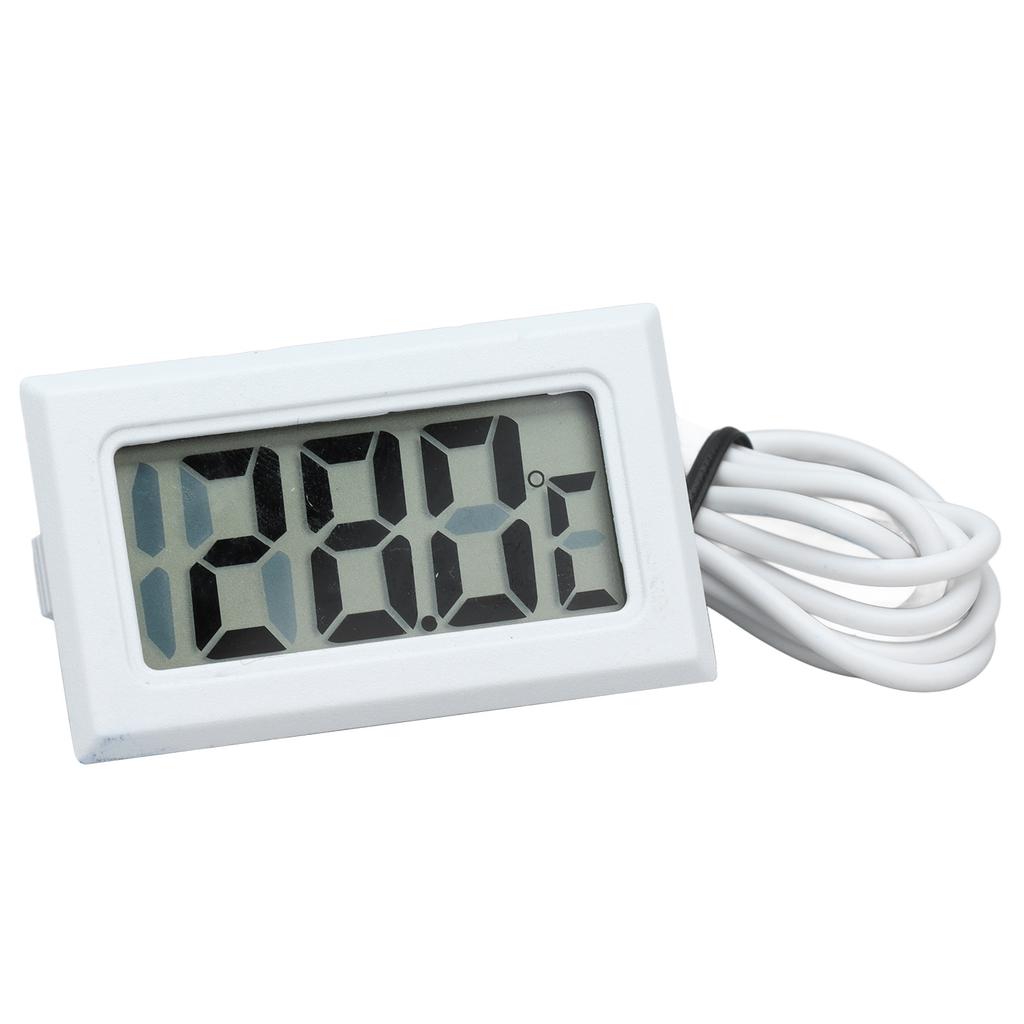 2Pcs Electronic Digital Thermometer Thermostat Temperature Meter 2s Refresh with ProbeWhite