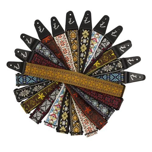 Fender Pasadena Woven Strap, Yellow Clover, 2" (Made in Canada)