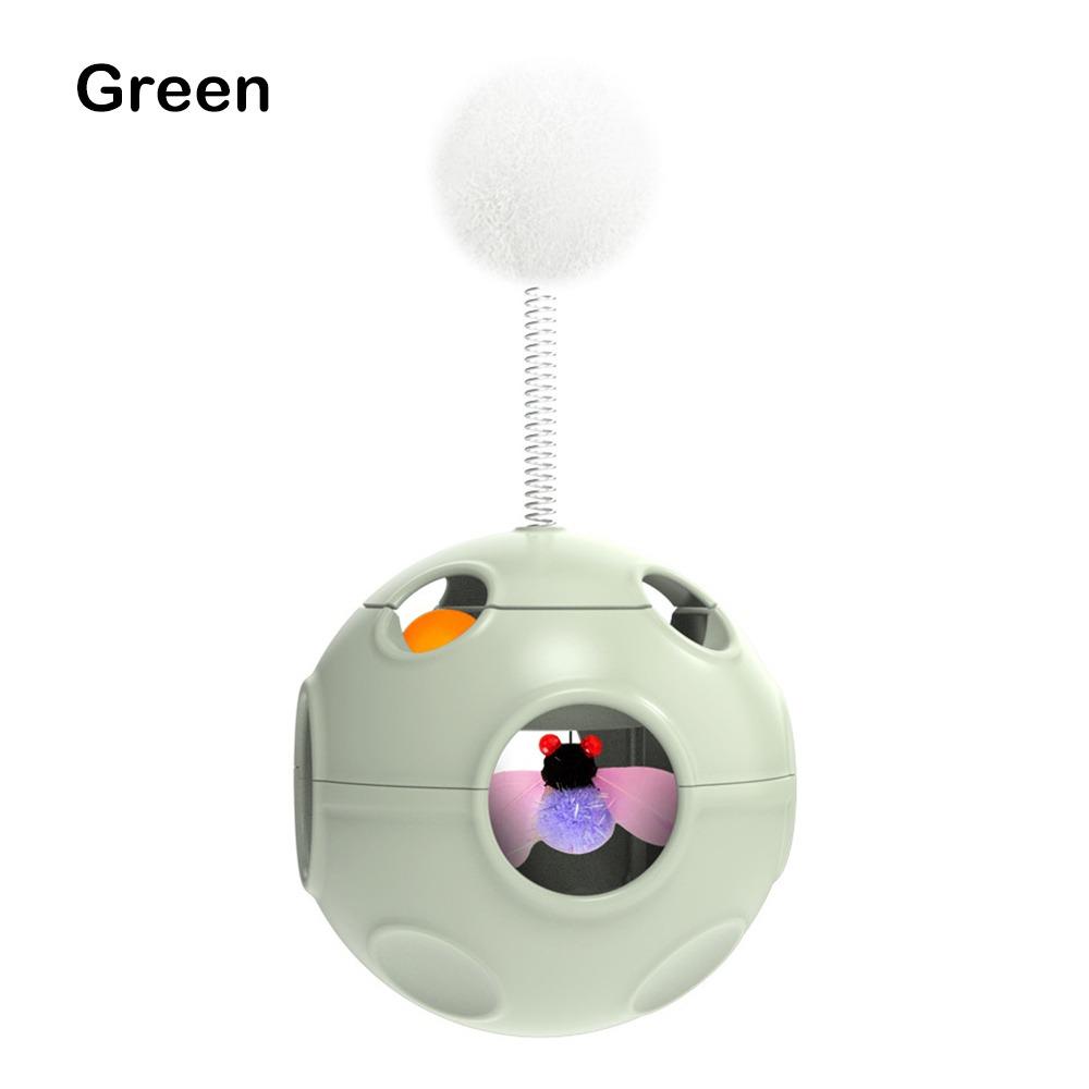 New Fluff Ball Cat Toy Tumbler Pet Supplies Entertain Cats Spring Fluff Ball Multifunctional Interactive Toy Pet Toy