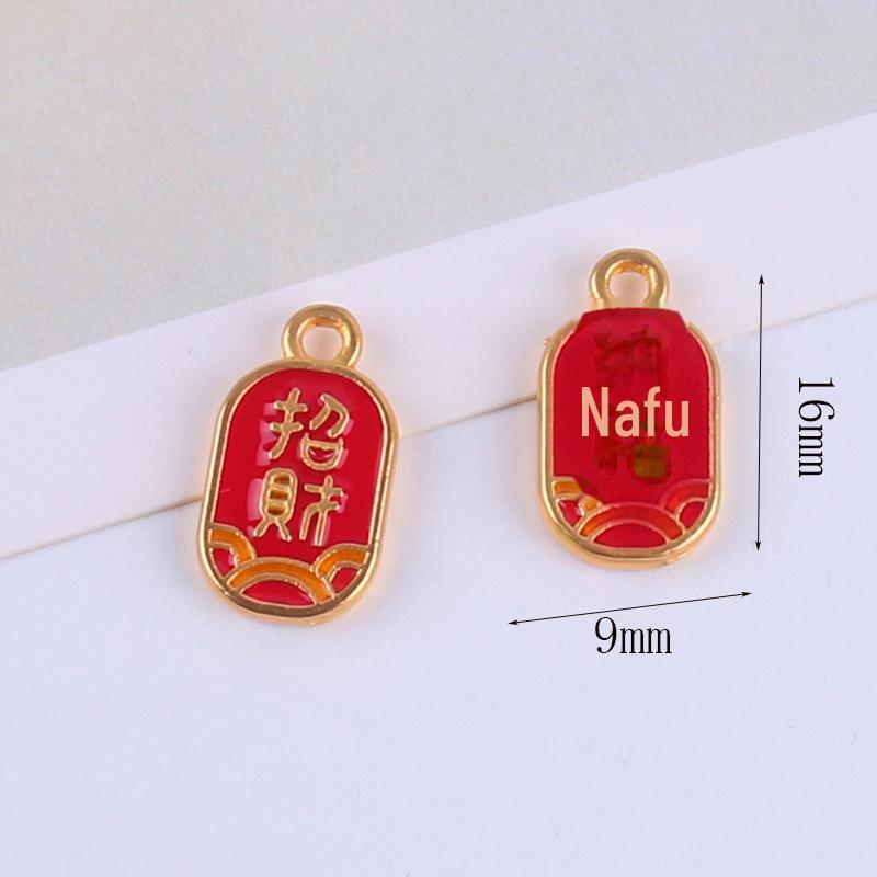 Sand Gold Electroplated Alloy Bracelet Pendant with Nafu Braid