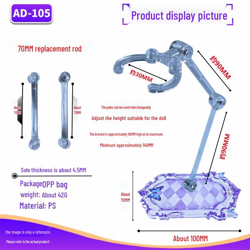 Adjustable BJD Stand for 12/8/6-Point Dolls - Stable, No Wobbling
