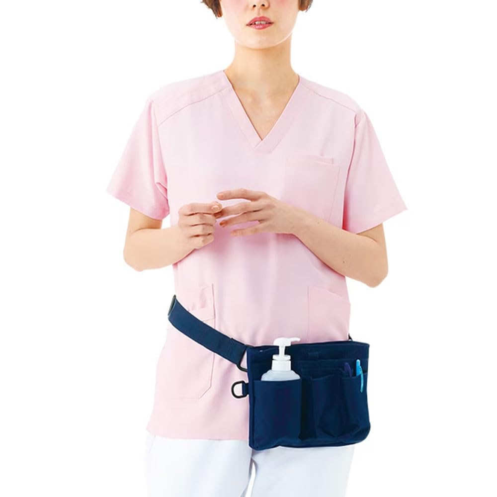 Nursery Top Zipper Lightweight Waist Nurse Supplies Pouch, Black, 1045338A,