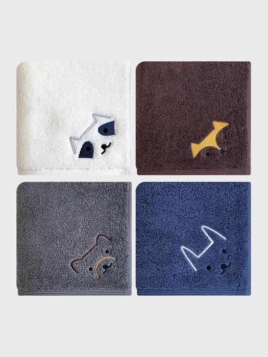 Songwol Towel Ppaekkom Cotton Towel 190g [5P] Brown (Fox) 5 sheets