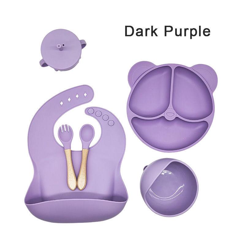 6-Piece Silicone Baby Tableware Set: Child's Bowl & Dining Essentials
