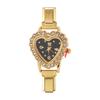 Y2K Vintage Zircon 9MM Width Italian Charm Heart Shape Watch High Quality Stainless Steel Bracelets Bangle for Birthday Gifts
