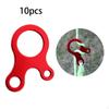 10pcs 3 Holes Tent Rope Fastener Wind Cord Buckle Tensioner , Red, 49 X 27mm