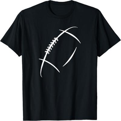 Unisex Adult Classic Fit Short Sleeve T-Shirt Black Small Football Silhouette
