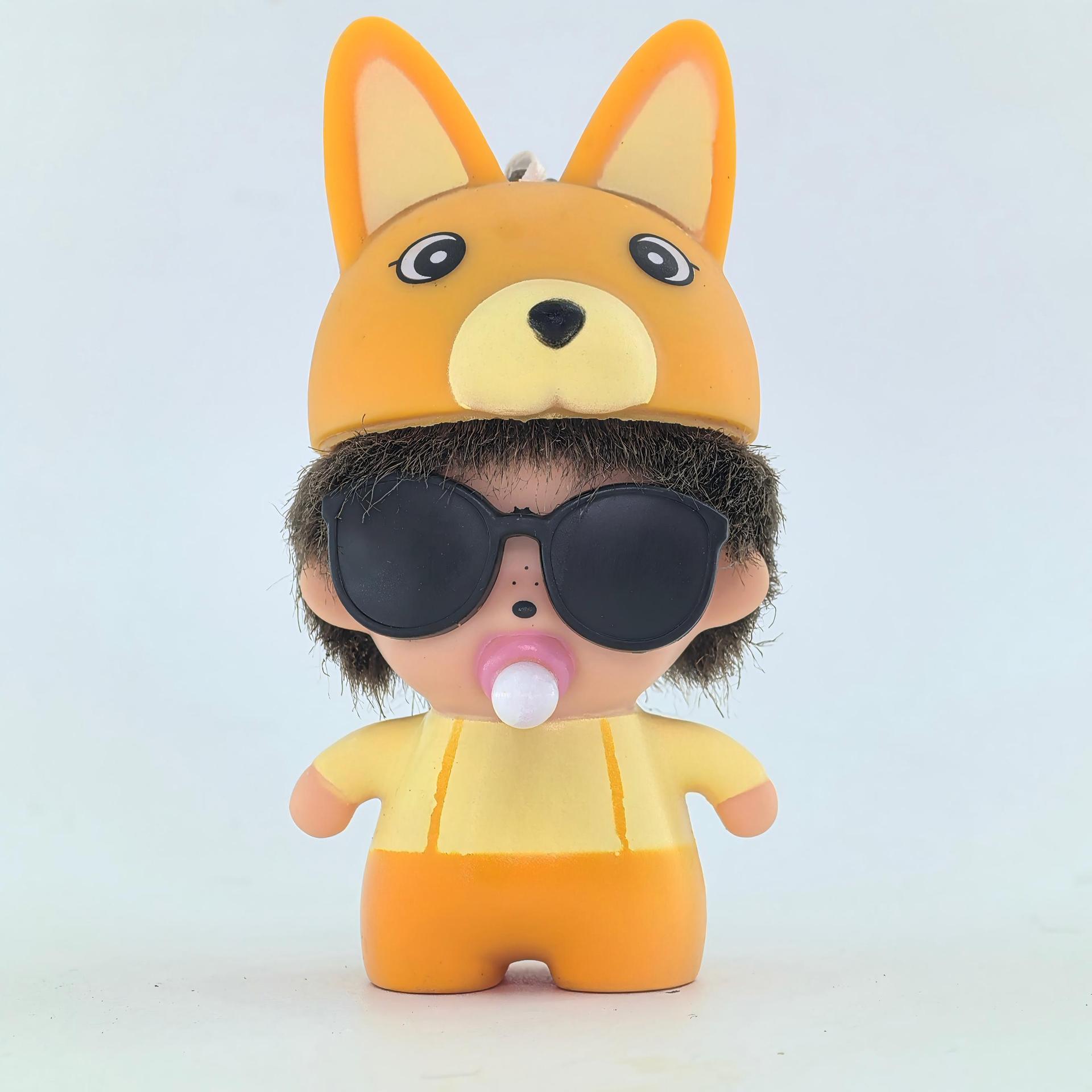 

Monchhichi Keychains Cartoon Chhichi Sunglasses Toy Ornament Decoration Cute Keychains Bag Pendant Desk Accessories Holiday Gift (As shown-21274)-
