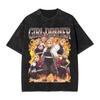 Anime Demon Slayer Hashibira Inosuke Graphic T Shirt Men Women Cotton Tshirts Vintage Washed Tee Harajuku Male Casual T-shirts