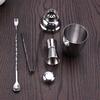 4pcs Cocktail Shaker Barware Tools 250ml Stainless Steel Shaker Barware Tools Lightweight Portable with Jigger Bar Accessories