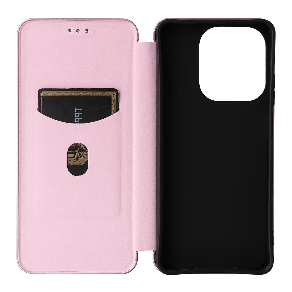 For Oppo A5x 5G/4G Case Carbon Fiber Texture Drop-Proof PU Leather Phone Cover