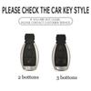 2 3 Botton Leather Car Key Case Fob Cover For Mercedes Benz Cla Glc Gla Glk W203 W210 W211 W204 W176 A B C Class Amg Accessories