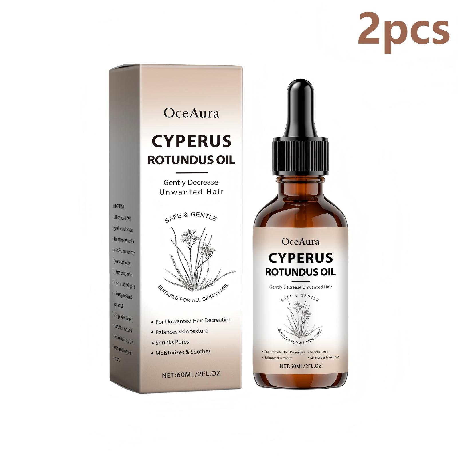 OceAura Cyperus Rotundus Olie Poriën Verkleinend Pijnloze Haarverwijdering Oksel Been Arm Hydraterend Anti Haar Groei Remmende Olie