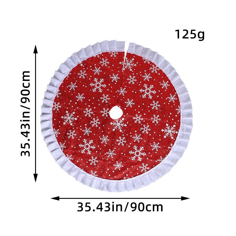 

Printed Christmas Tree Dress Snowflake Elk Christmas Tree Mat Scene Arrangement Supplies