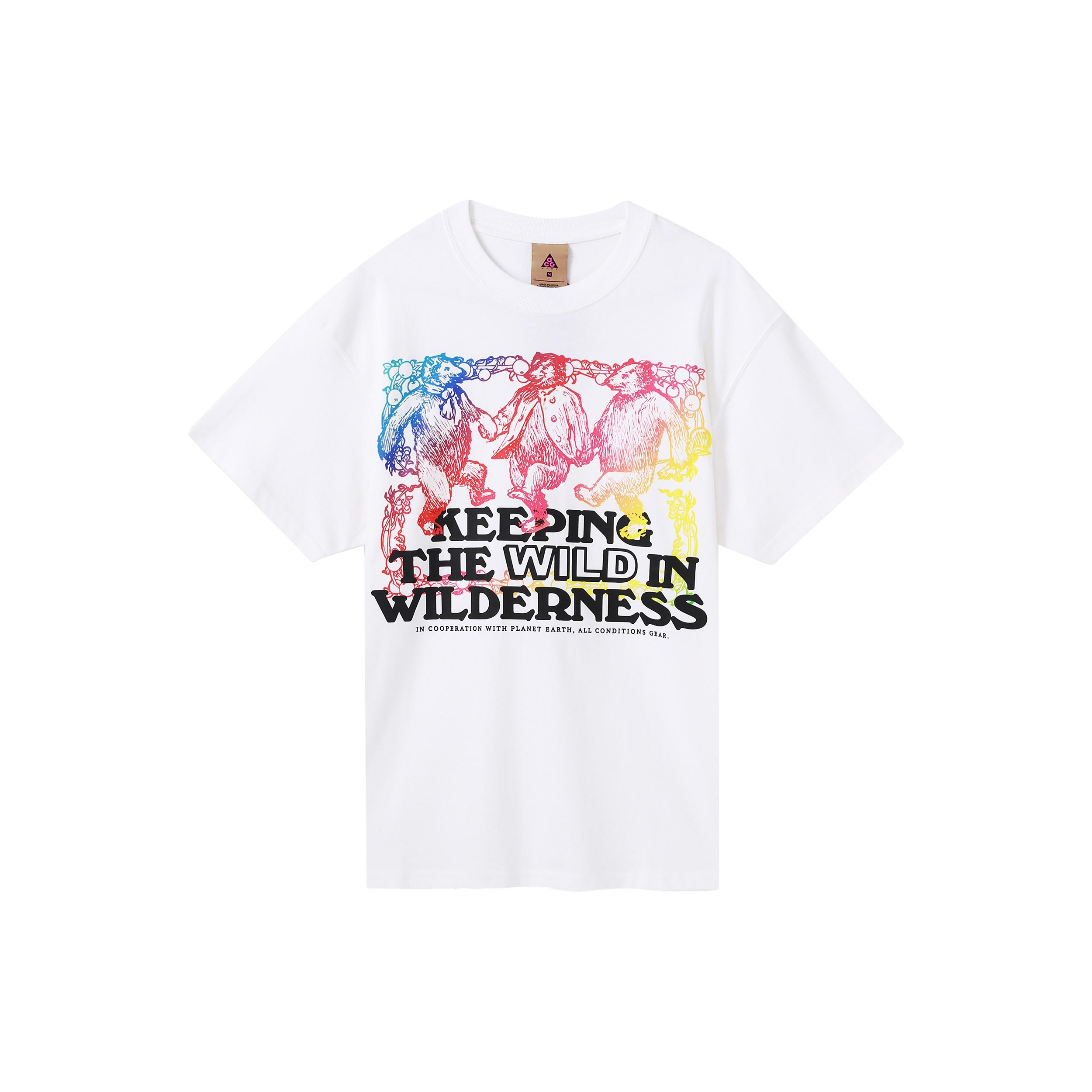 Nike ACG Alphabet Printing Athleisure Casual Sports Short Sleeve White Men s CV7550-100 S