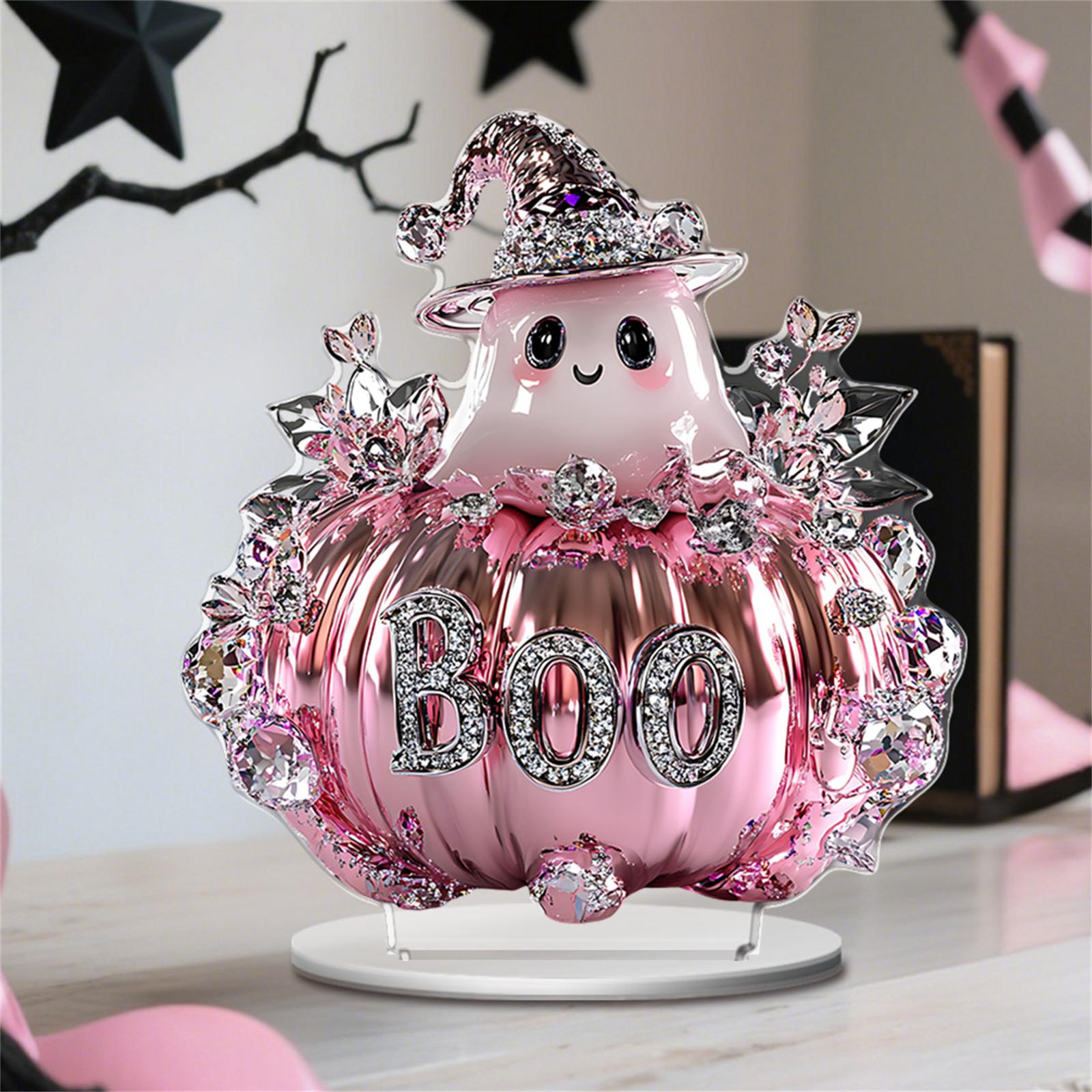 

Хэллоуин Элегантная Тыква Машина 2D Плоский Акрил Гостиная Кабинет Настольные Украшения One Size