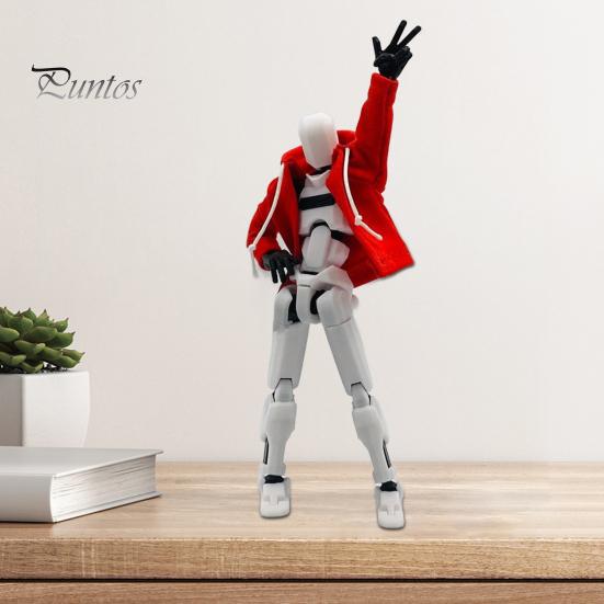 Robot Akční Figurka Mikina Kloubová Figurína Kabát s Kapucí Vícekloubový Pohyblivý 3D Tištěný Robot Panenka Oblečení Kostým