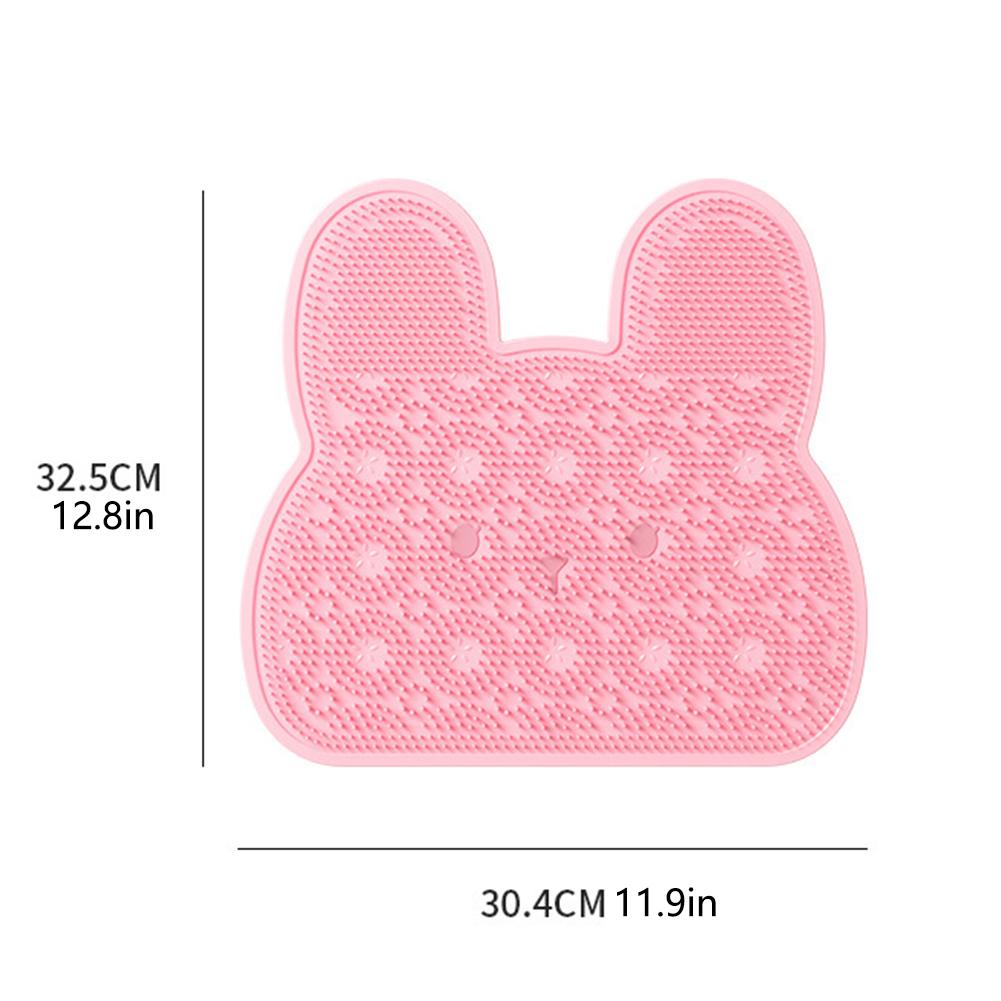 Scrubber Bath Mat With Suction Cup Anti-slip Back Foot Scrubber For Home Travel