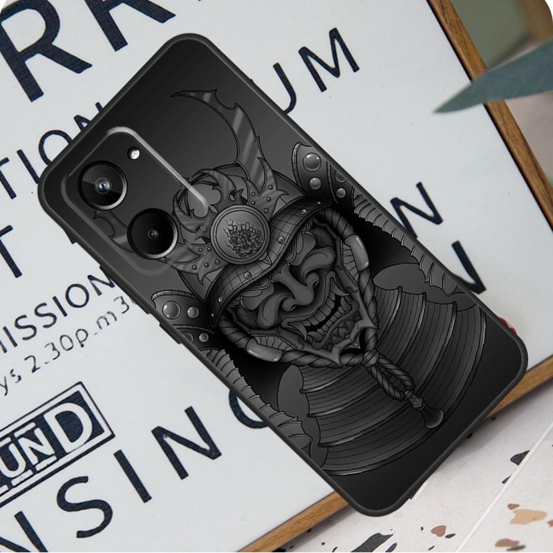 Oni Samurai Mask For Realme 12 11 10 9 Pro Plus GT5 GT Neo 6 C55 C53 C51 C35 C33 C30 C25s C21Y C31 C67 Case