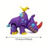 Multi-Jointed 3D Printing Rhinoceros Toy Simulation Anime Rhinoceros Toys  Halloween Decoration