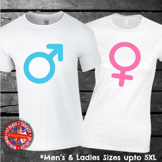 Matching Couples T-shirt Set Mens Ladies Gift Birthday Valentines Wedding Day L
