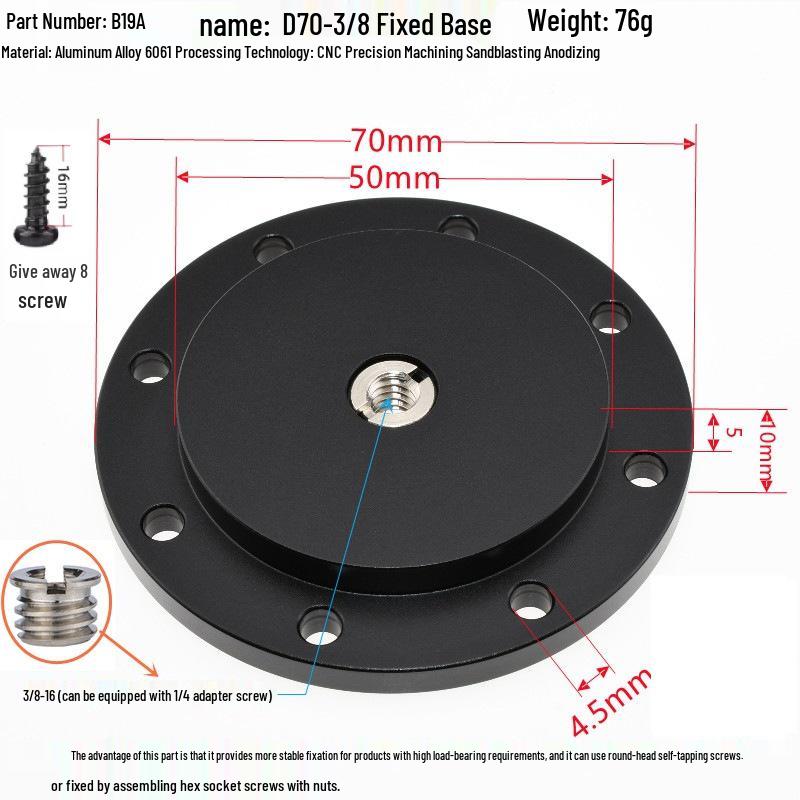 Wall-Mounted Outdoor Tripod Connector Adapter Base