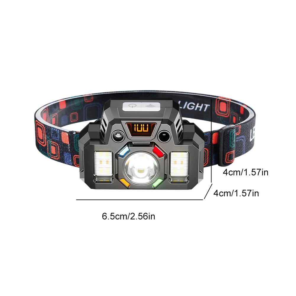 Led Strong Light Headlamp USB Rechageable Motion Sensor Headlight Portable Fishing Camping Outdoor Head Lamp Work Flashlight