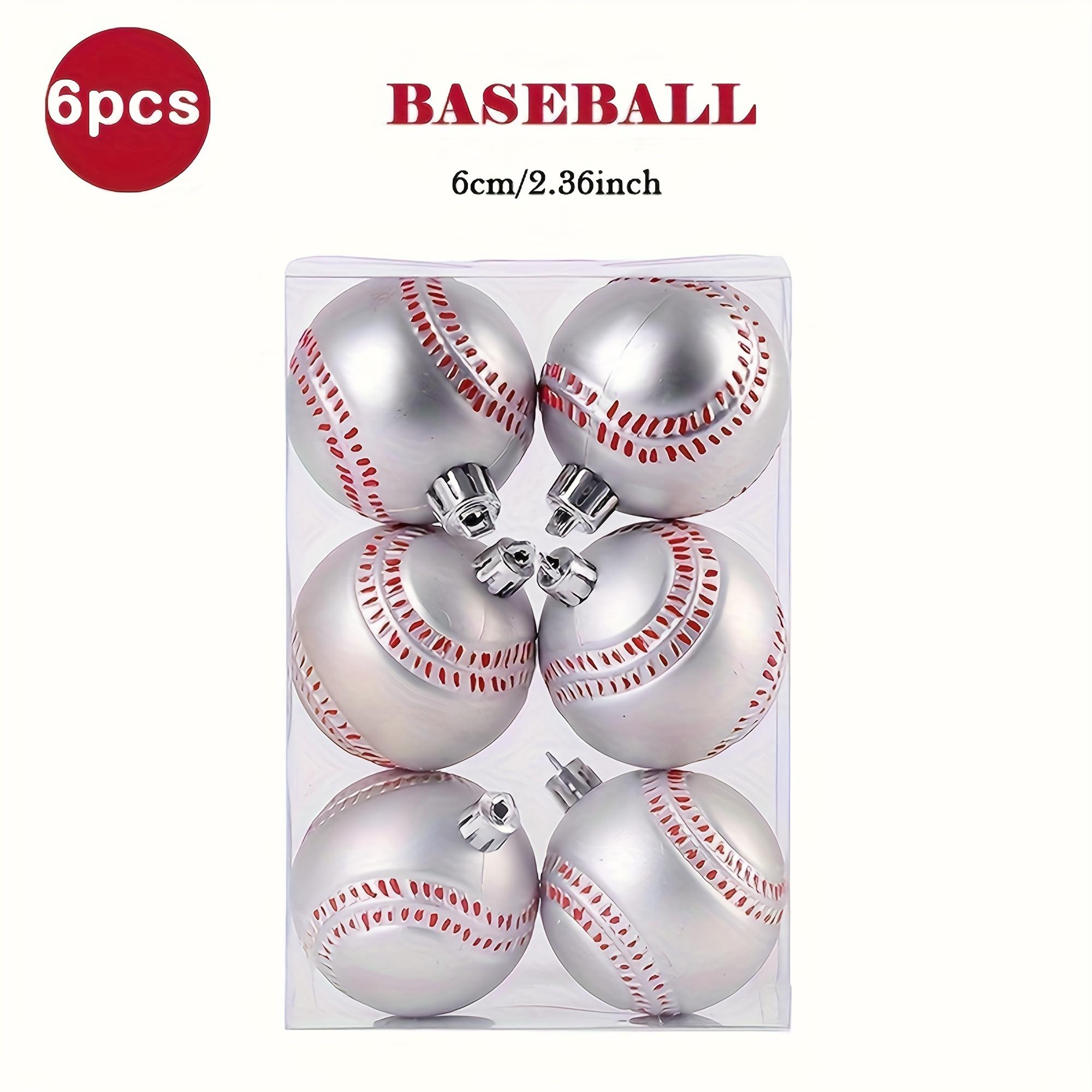 

6 шт. Рождественские шары, украшения для рождественской елки, товары для украшения вечеринки, подвесные мячи для елки, футбольные мячи/баскетбольные мячи/бейсбольные мячи, рождественские шары, дом Baseball