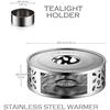 Stainless Steel Teapot Warmer Metal Teapot Heater with Tealight Holder Stainless Steel Candle Base Coffee Tea Warmer for Glass