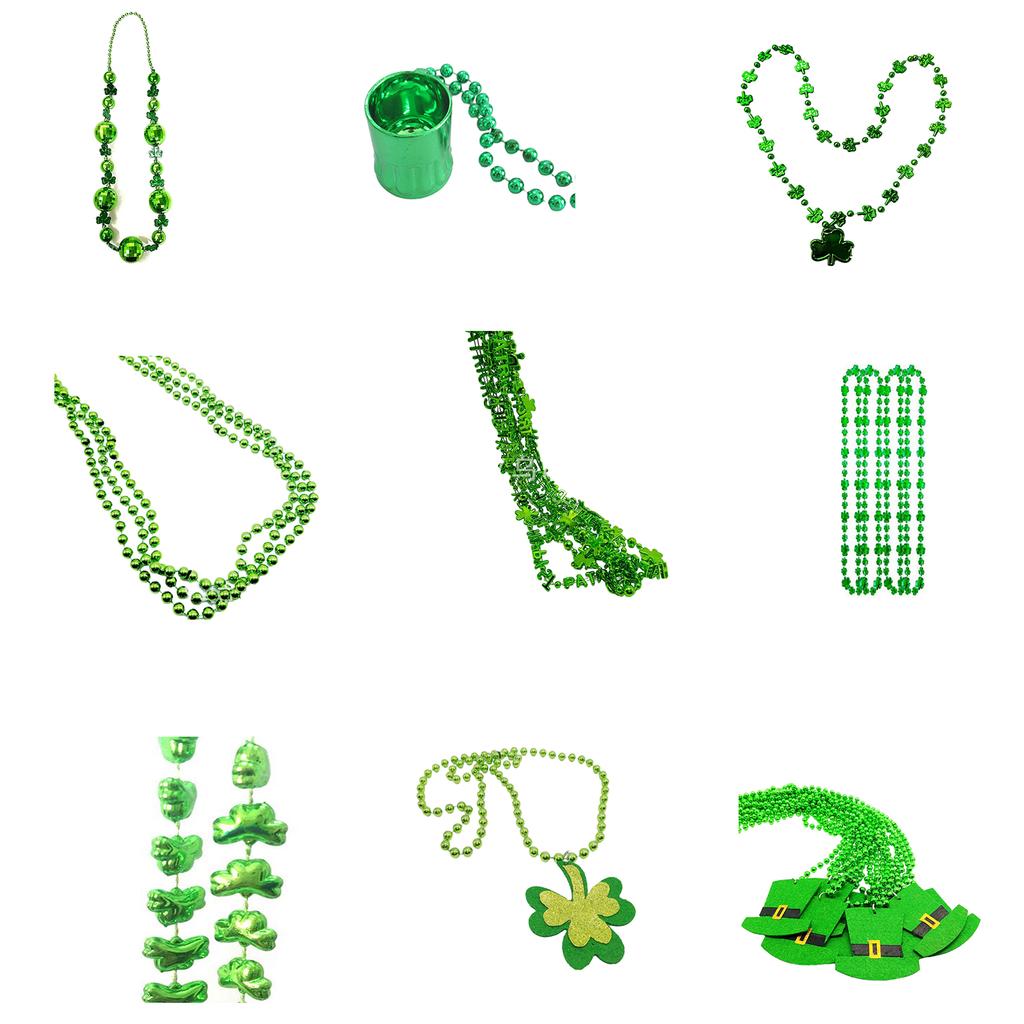 St.Patricks Day Necklace Beer Mug Pendants Necklaces Festive Accessory Quality Material Green Shamrock Necklaces
