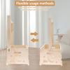 Baby Shower Basket Wood Storage Crate Baby Toys Clothing Organizer Box with Wheel and Hanger Baby Products for Home Bathroom