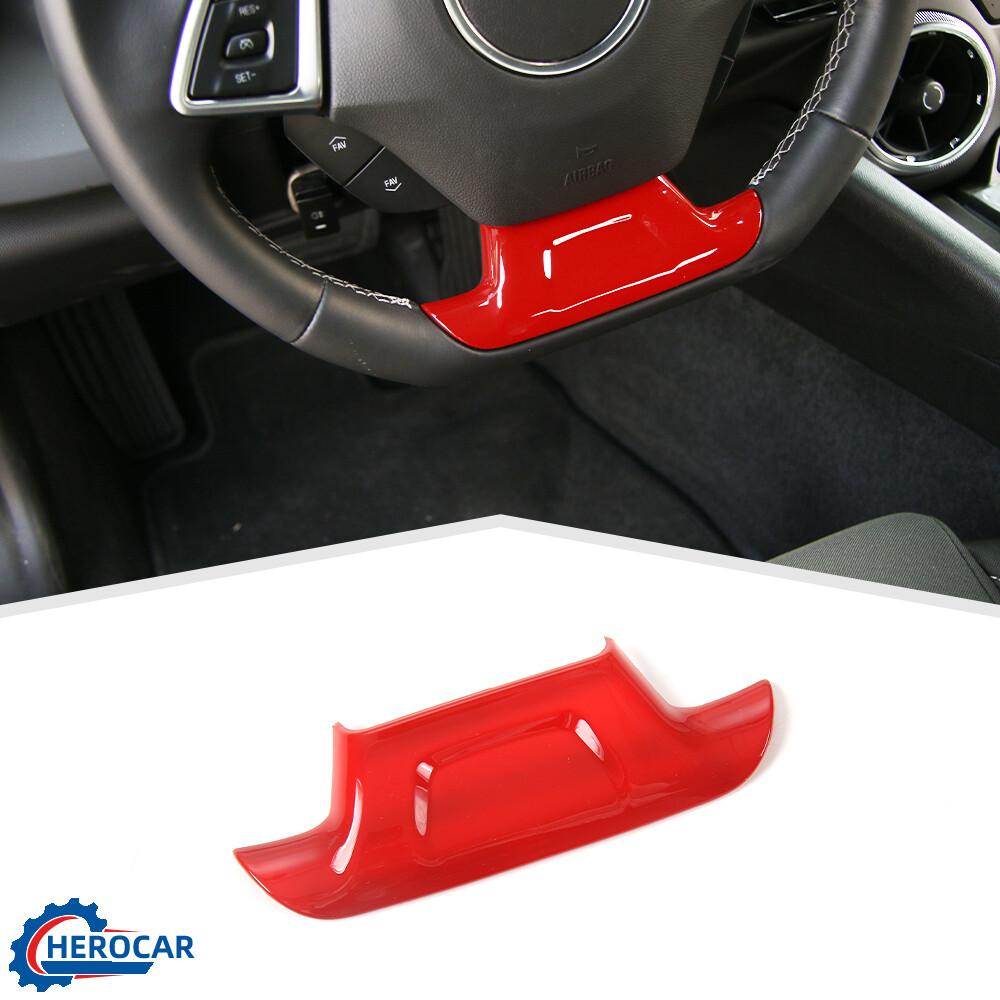 Steering Wheel Mold Center Trim Cover Panel Decor for Chevrolet Camaro 2017+ Red