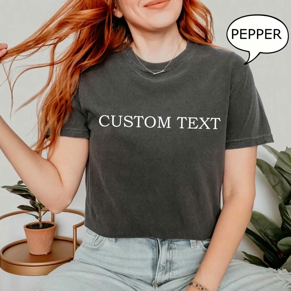 Funny Women Chic Custom Text Tshirt Personalized Shirt Personalized Gift Unisex Y2K Top Short Sleeve Cotton Shirt Streetwear