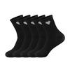 5 Pairs Men Love Heart Socks Casual Ribbed Crew Socks with Black White Hearts Breathable Sweat-Absorbent Athletic Socks for Sports Running