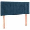 Box Spring Bed with Mattress & LED Dark Blue 80x200 cm Velvet