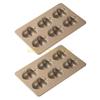 KX4B Set of 2 Mushroom/Acorn Chocolate Baking Trays 6 Cavity Carbon Steel Nonstick Cake Molds Bakewares Kitchen Accessories